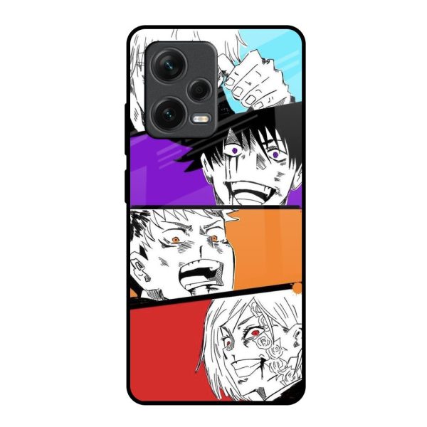 Anime Sketch Glass Case for Redmi Note 12 Pro 5G Online now