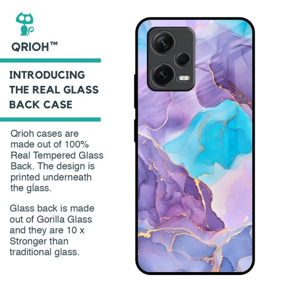 Alcohol ink Marble Glass Case for Redmi Note 12 5G Online Sale