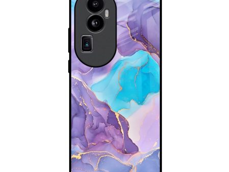 Alcohol ink Marble Glass Case for Oppo Reno10 Pro Plus 5G For Cheap