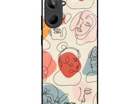 Abstract Faces Glass Case for Realme 10 Sale