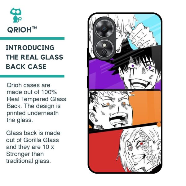 Anime Sketch Glass Case for OPPO A17 Online now