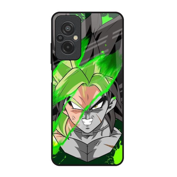 Anime Green Splash Glass Case for Redmi 11 Prime For Discount