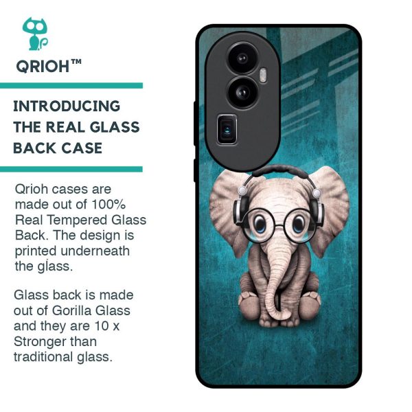 Adorable Baby Elephant Glass Case For Oppo Reno10 Pro Plus 5G Online now