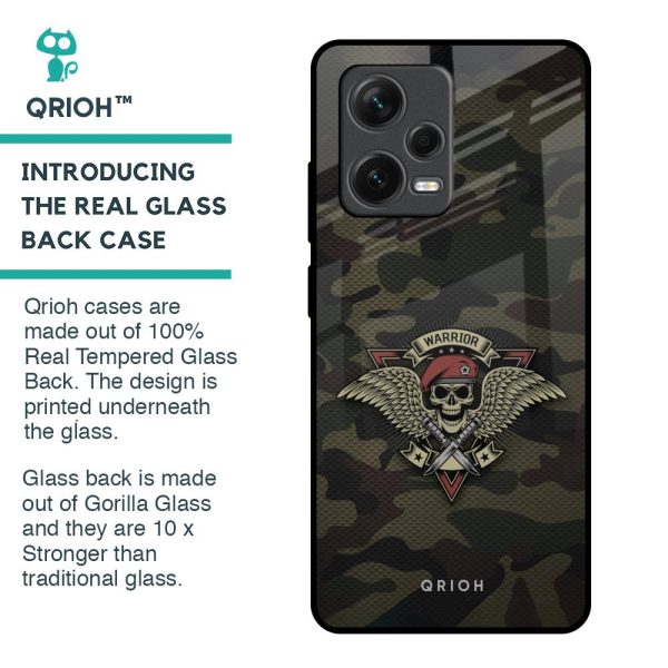 Army Warrior Glass Case for Redmi Note 12 Pro 5G Online now