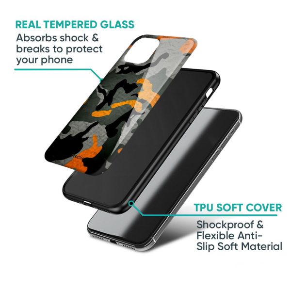 Camouflage Orange Glass Case For Samsung Galaxy F54 5G Supply