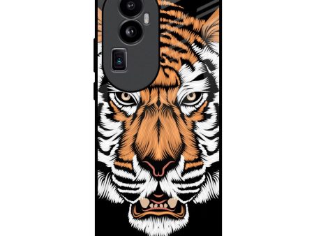 Angry Tiger Glass Case For Oppo Reno10 Pro Plus 5G Online now