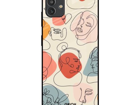 Abstract Faces Glass Case for Samsung Galaxy M13 5G on Sale