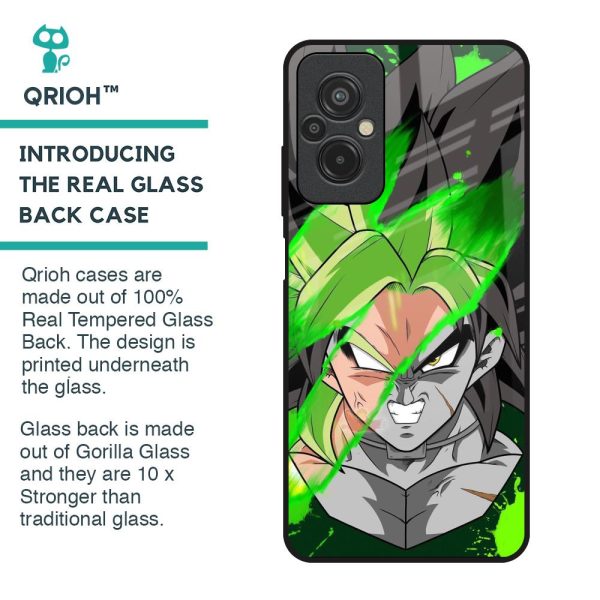 Anime Green Splash Glass Case for Redmi 11 Prime For Discount