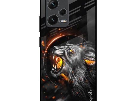 Aggressive Lion Glass Case for Redmi Note 12 Pro Plus 5G For Cheap