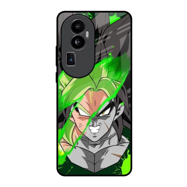 Anime Green Splash Glass Case for Oppo Reno10 Pro Plus 5G Hot on Sale