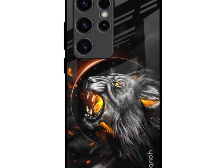 Aggressive Lion Glass Case for Samsung Galaxy S23 Ultra 5G Supply