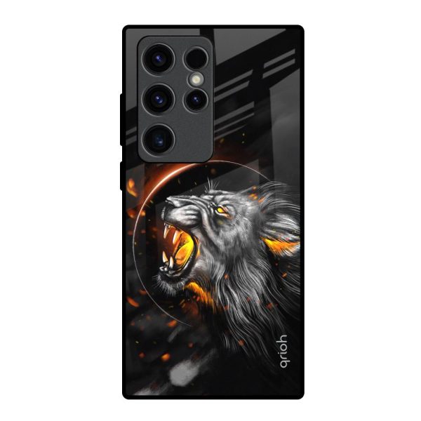 Aggressive Lion Glass Case for Samsung Galaxy S23 Ultra 5G Supply