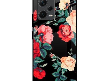 Floral Bunch Glass Case For Redmi Note 12 5G Online now