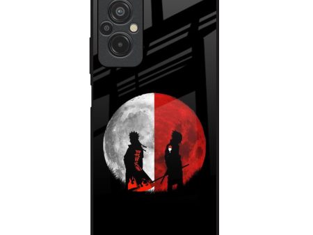 Anime Red Moon Glass Case for Redmi 11 Prime Fashion