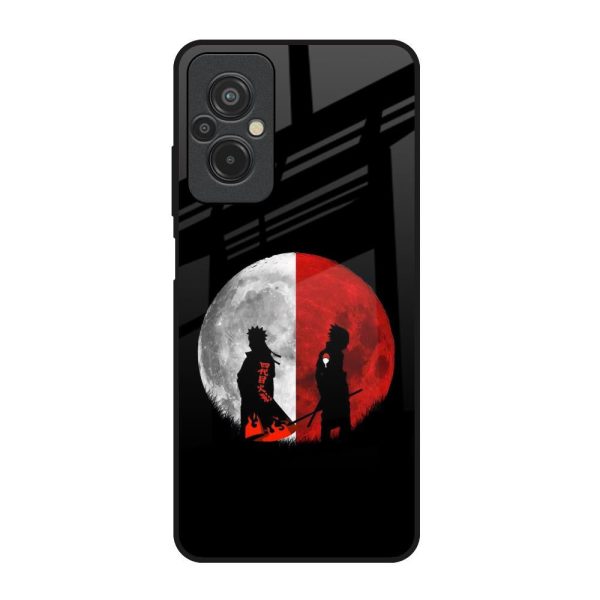 Anime Red Moon Glass Case for Redmi 11 Prime Fashion