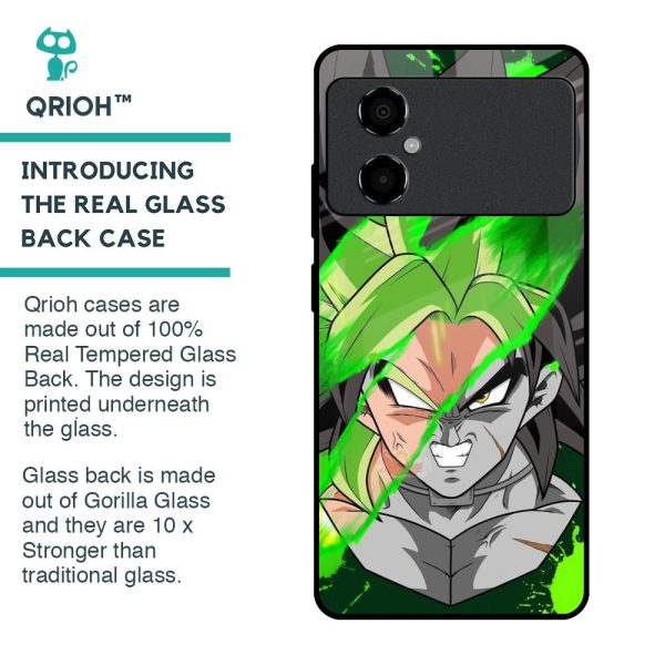 Anime Green Splash Glass Case for Poco M4 5G Online now