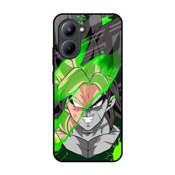 Anime Green Splash Glass Case for Realme C33 Sale