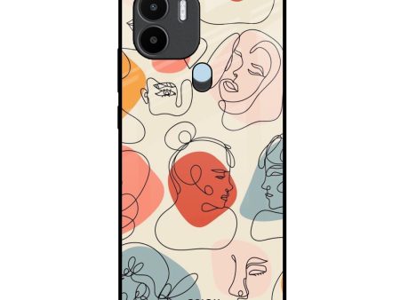 Abstract Faces Glass Case for Redmi A1 Plus Online