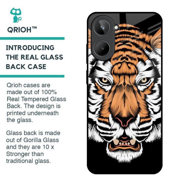 Angry Tiger Glass Case For Realme 10 Online