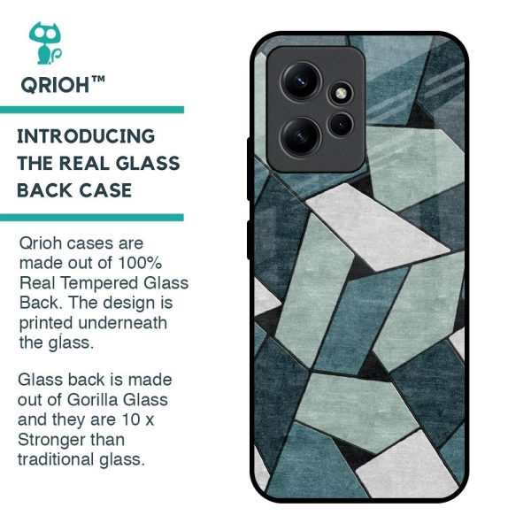 Abstact Tiles Glass Case for Redmi Note 12 For Cheap