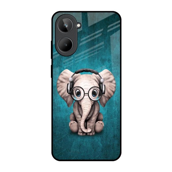 Adorable Baby Elephant Glass Case For Realme 10 Online Hot Sale