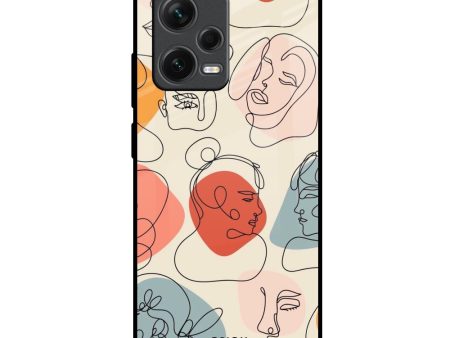 Abstract Faces Glass Case for Redmi Note 12 Pro 5G Online Hot Sale