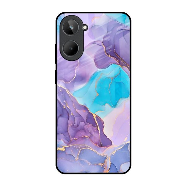 Alcohol ink Marble Glass Case for Realme 10 For Discount