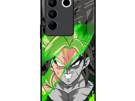 Anime Green Splash Glass Case for Vivo V27 5G For Sale