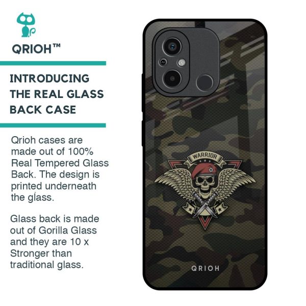 Army Warrior Glass Case for Redmi 12C on Sale