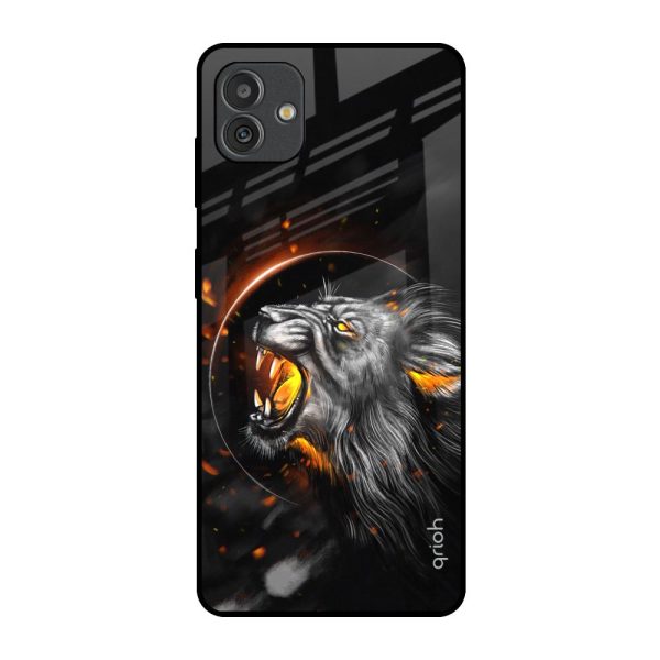 Aggressive Lion Glass Case for Samsung Galaxy M13 5G Online