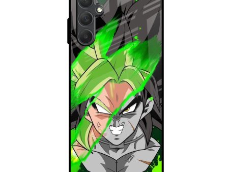 Anime Green Splash Glass Case for Samsung Galaxy M14 5G Fashion