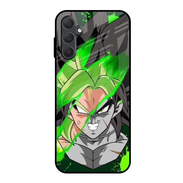 Anime Green Splash Glass Case for Samsung Galaxy M14 5G Fashion