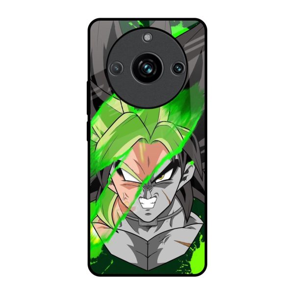 Anime Green Splash Glass Case for Realme 11 Pro Plus 5G Cheap