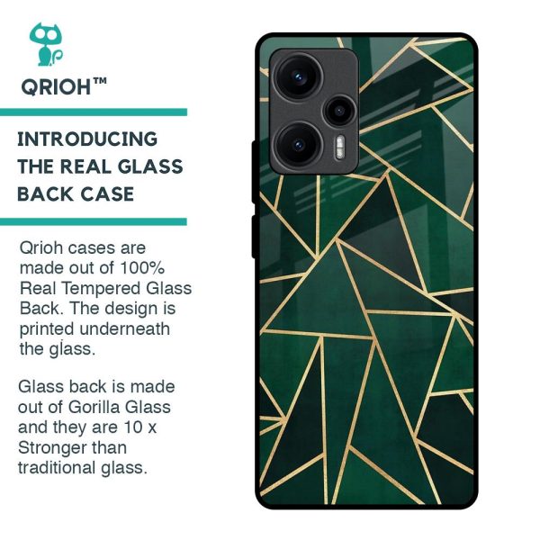 Abstract Green Glass Case For Poco F5 5G Cheap