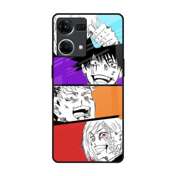 Anime Sketch Glass Case for Oppo F21s Pro Online