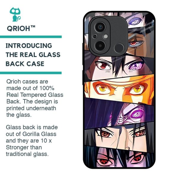 Anime Eyes Glass Case for Redmi 12C For Sale