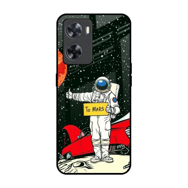 Astronaut on Mars Glass Case for OPPO A77s Fashion