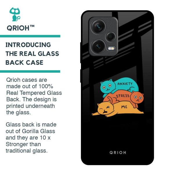 Anxiety Stress Glass Case for Redmi Note 12 Pro 5G Fashion