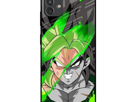 Anime Green Splash Glass Case for Samsung Galaxy M13 5G Fashion