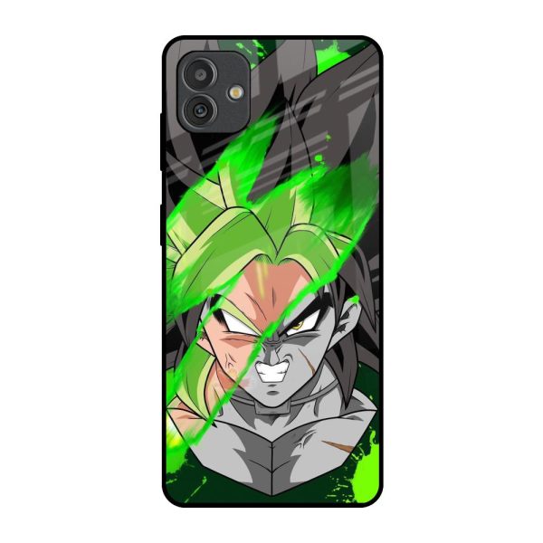 Anime Green Splash Glass Case for Samsung Galaxy M13 5G Fashion