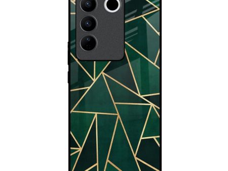 Abstract Green Glass Case For Vivo V27 Pro 5G For Sale