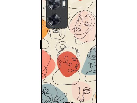 Abstract Faces Glass Case for OnePlus Nord N20 SE Supply