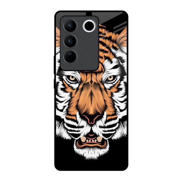 Angry Tiger Glass Case For Vivo V27 Pro 5G Discount