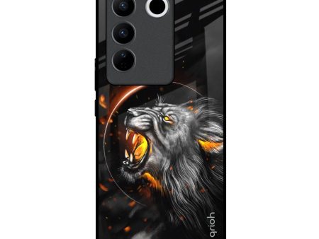 Aggressive Lion Glass Case for Vivo V27 5G For Sale