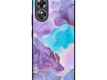 Alcohol ink Marble Glass Case for OPPO A17 Online Hot Sale