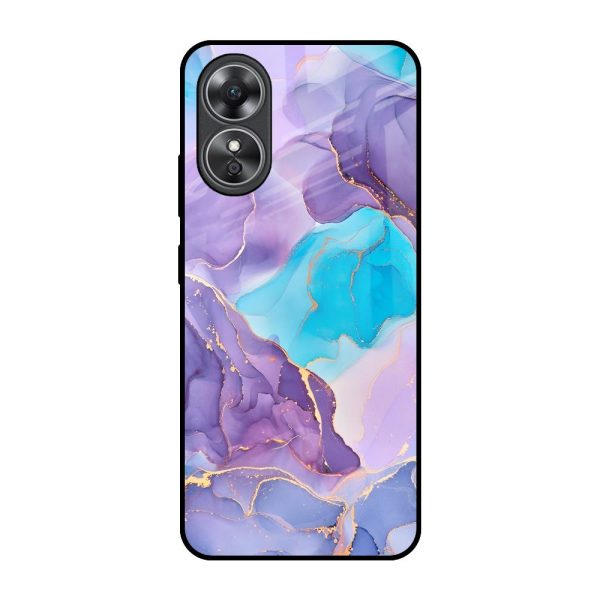 Alcohol ink Marble Glass Case for OPPO A17 Online Hot Sale