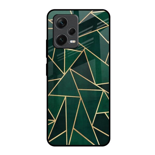 Abstract Green Glass Case For Redmi Note 12 5G For Cheap