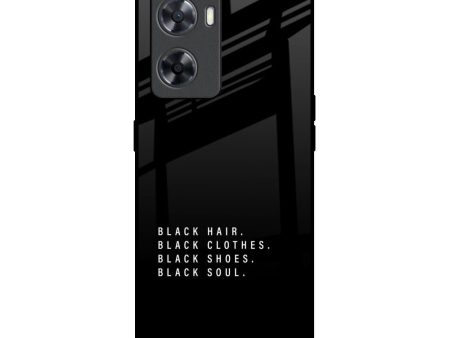 Black Soul Glass Case for OPPO A77s on Sale