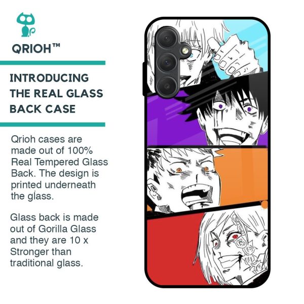 Anime Sketch Glass Case for Samsung Galaxy M14 5G Fashion