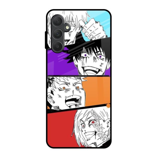 Anime Sketch Glass Case for Samsung Galaxy F54 5G Fashion